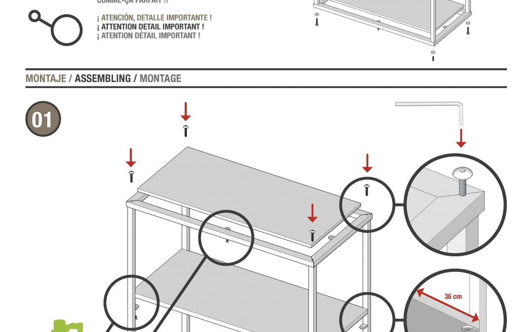 Instrucciones de montaje de estanterias modelo iCub
